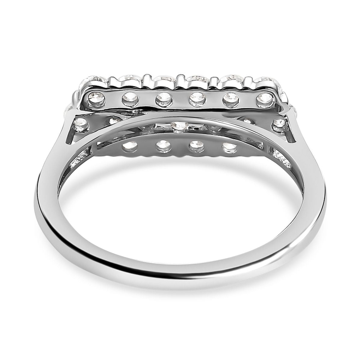 900 Platinum IGI Certified (SI-G-H) Diamond Cluster Ring 1.05 Ct. 7379165 5