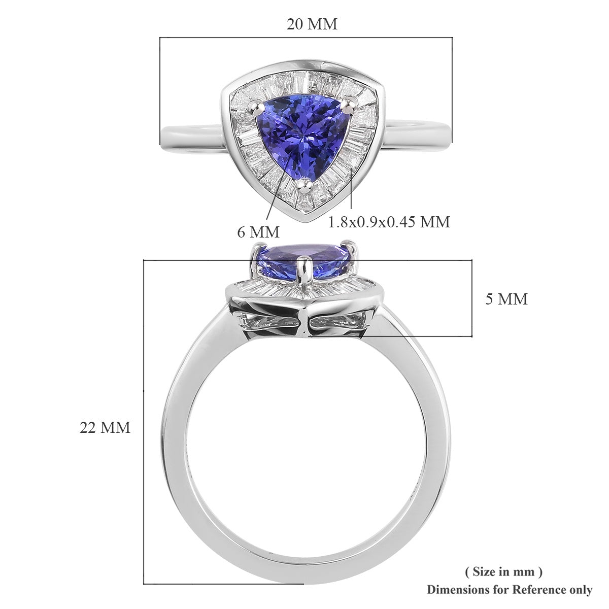 Tucson Special- AAAA Tanzanite Trillion 1 ct. 7380253 5