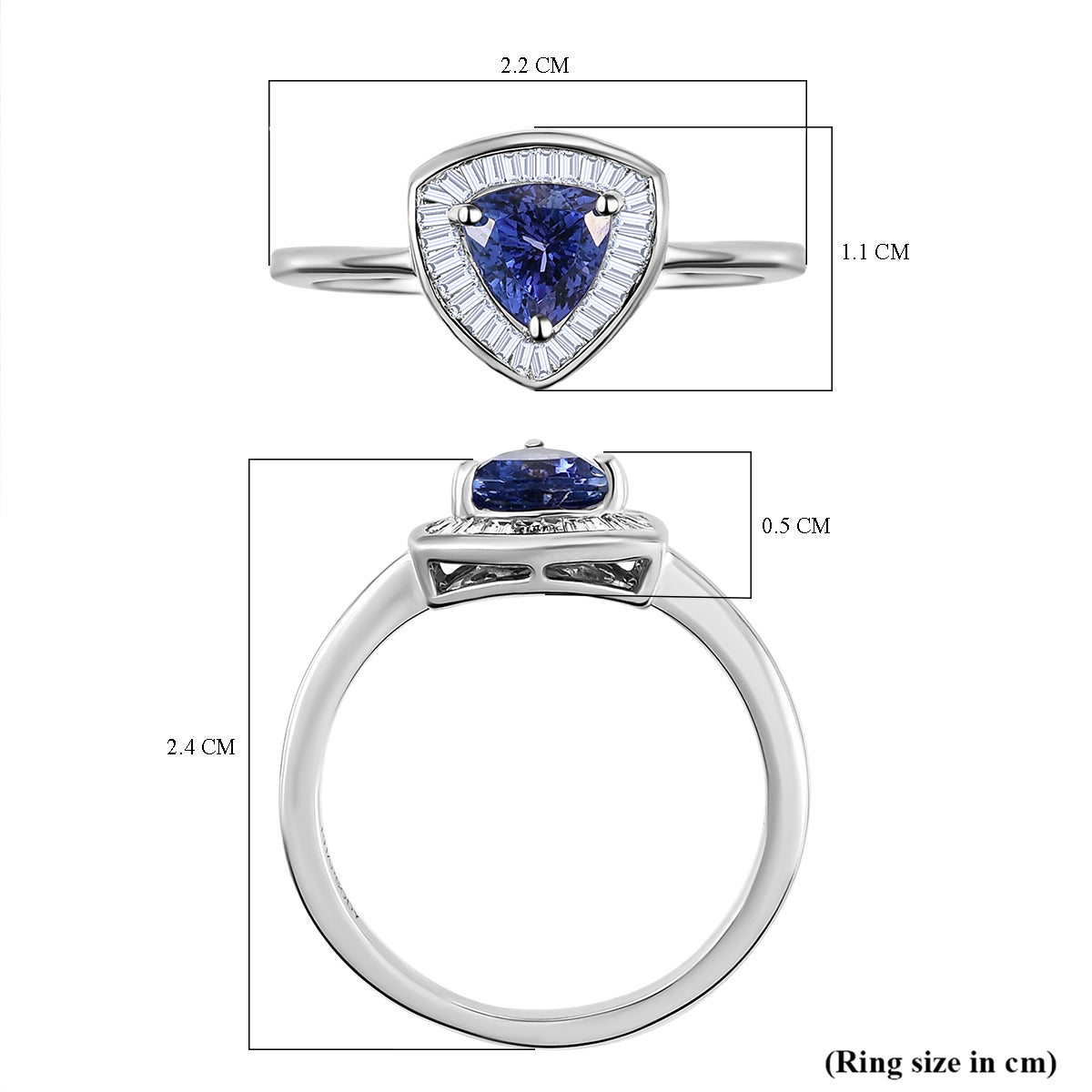 Tucson Special- AAAA Tanzanite Trillion 1 ct. 7380253 6