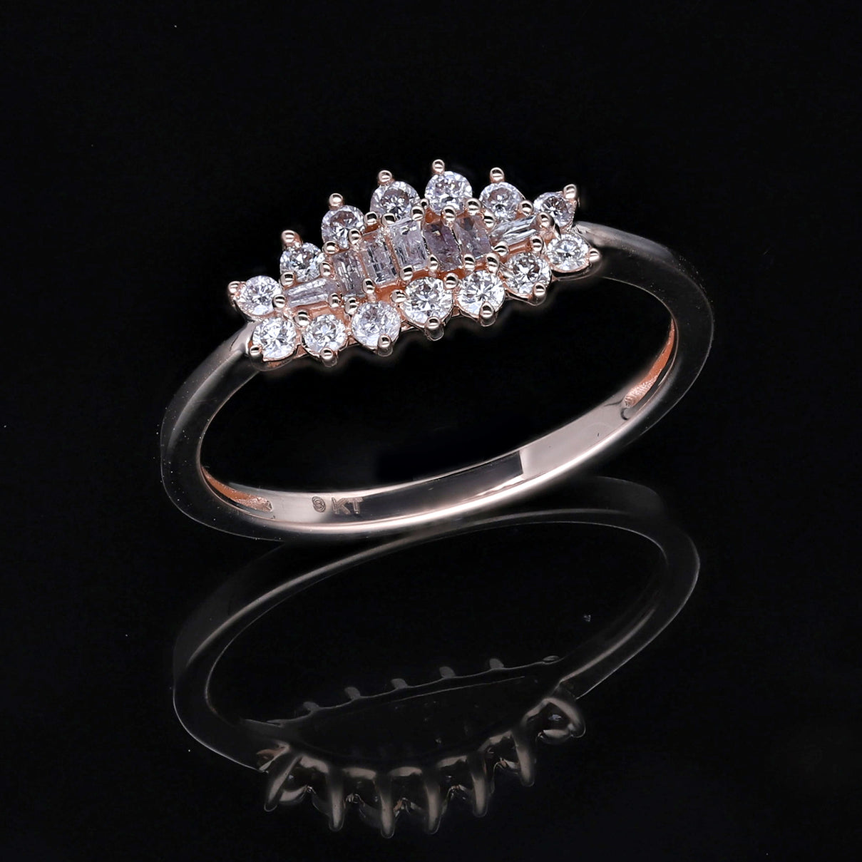 9K Rose Gold SGL Certified I3 Natural Pink Diamond Boat Ring 0.33 Ct. 7381900 2