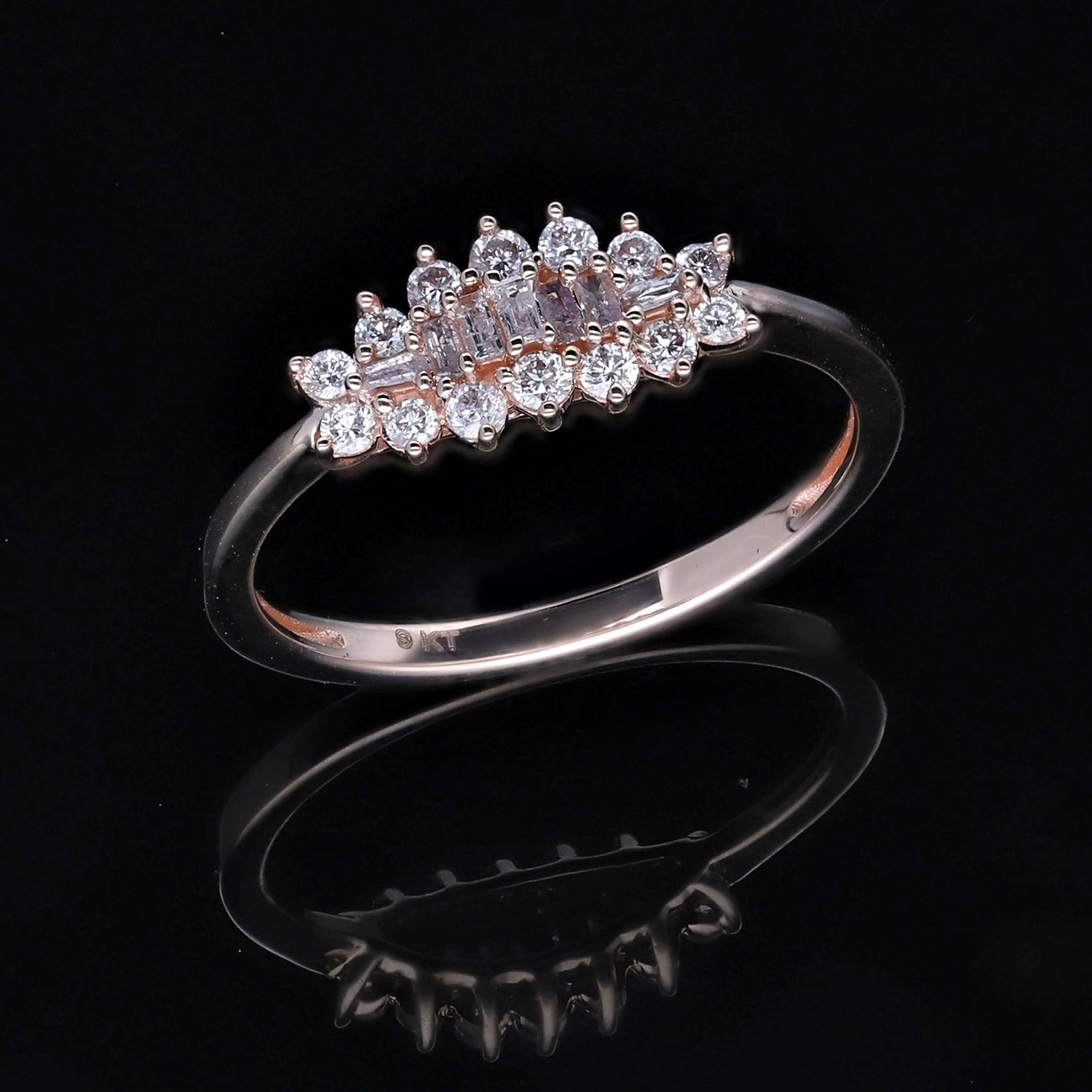 9K Rose Gold SGL Certified I3 Natural Pink Diamond Boat Ring 0.33 Ct. 7381900 2