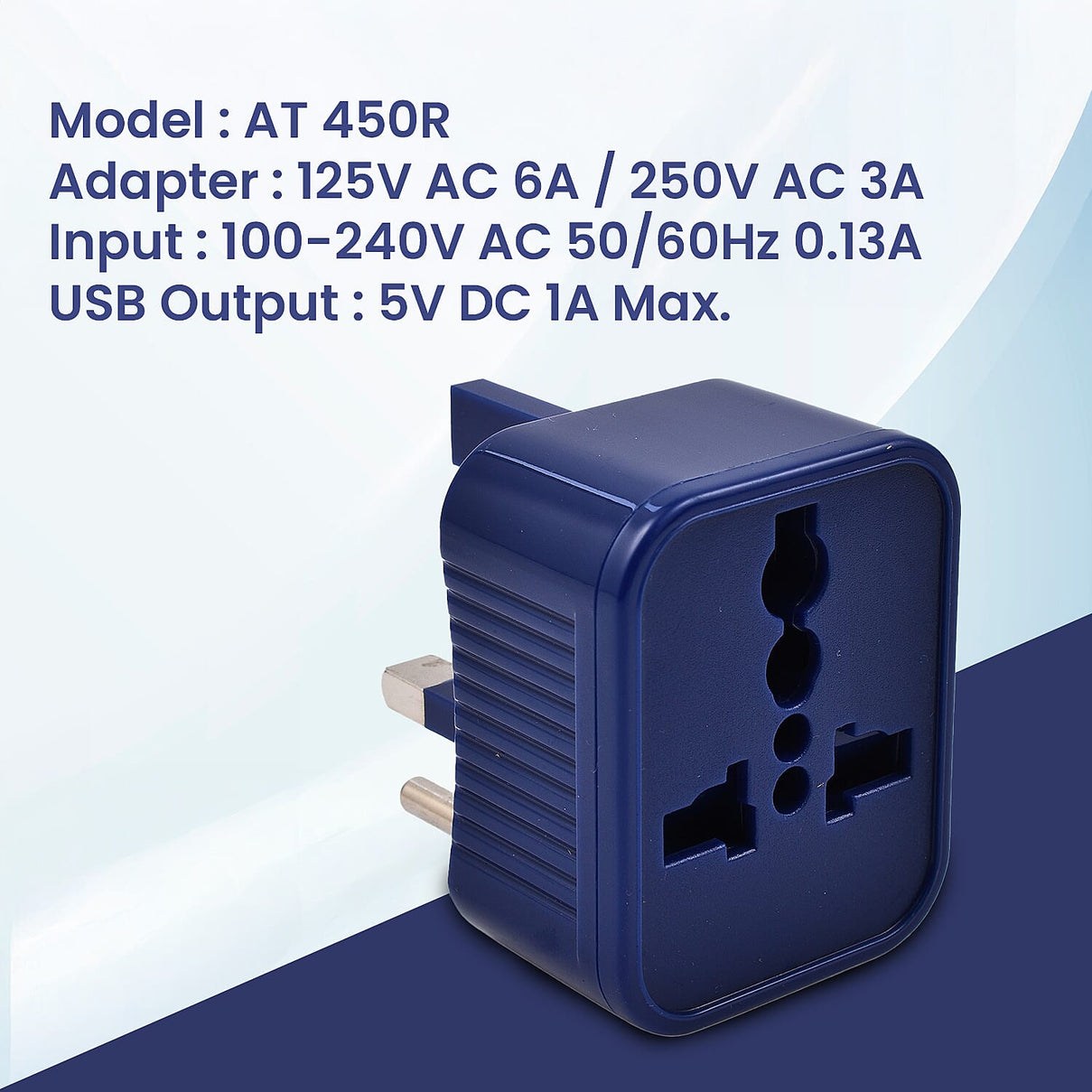 American Tourister 4-in-1 World Adapter Set with USB Port - Blue 7384861 3