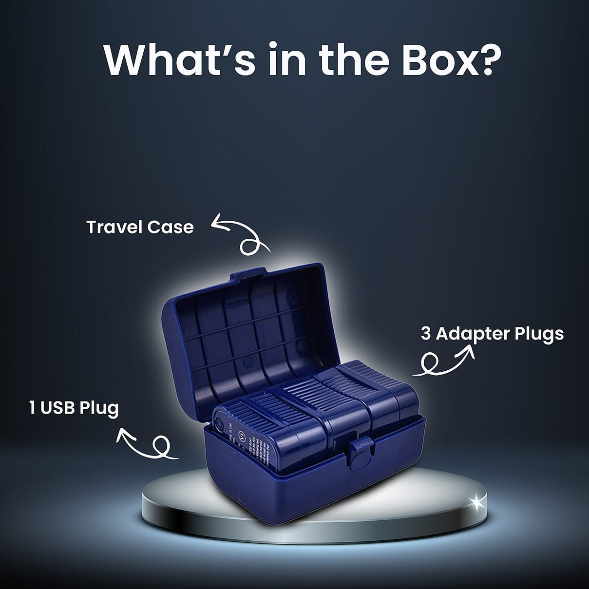 American Tourister 4-in-1 World Adapter Set with USB Port - Blue 7384861 4