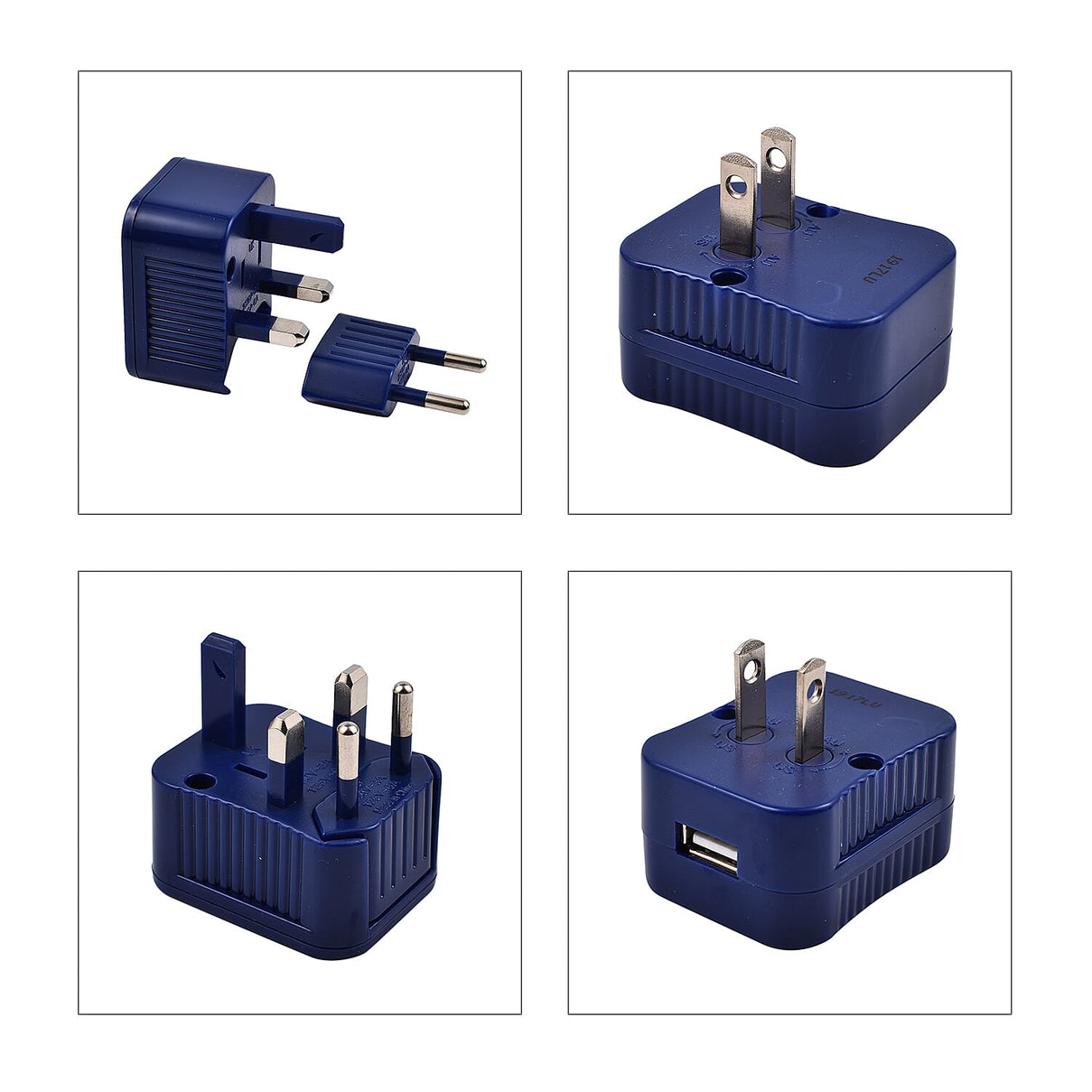 American Tourister 4-in-1 World Adapter Set with USB Port - Blue 7384861 5
