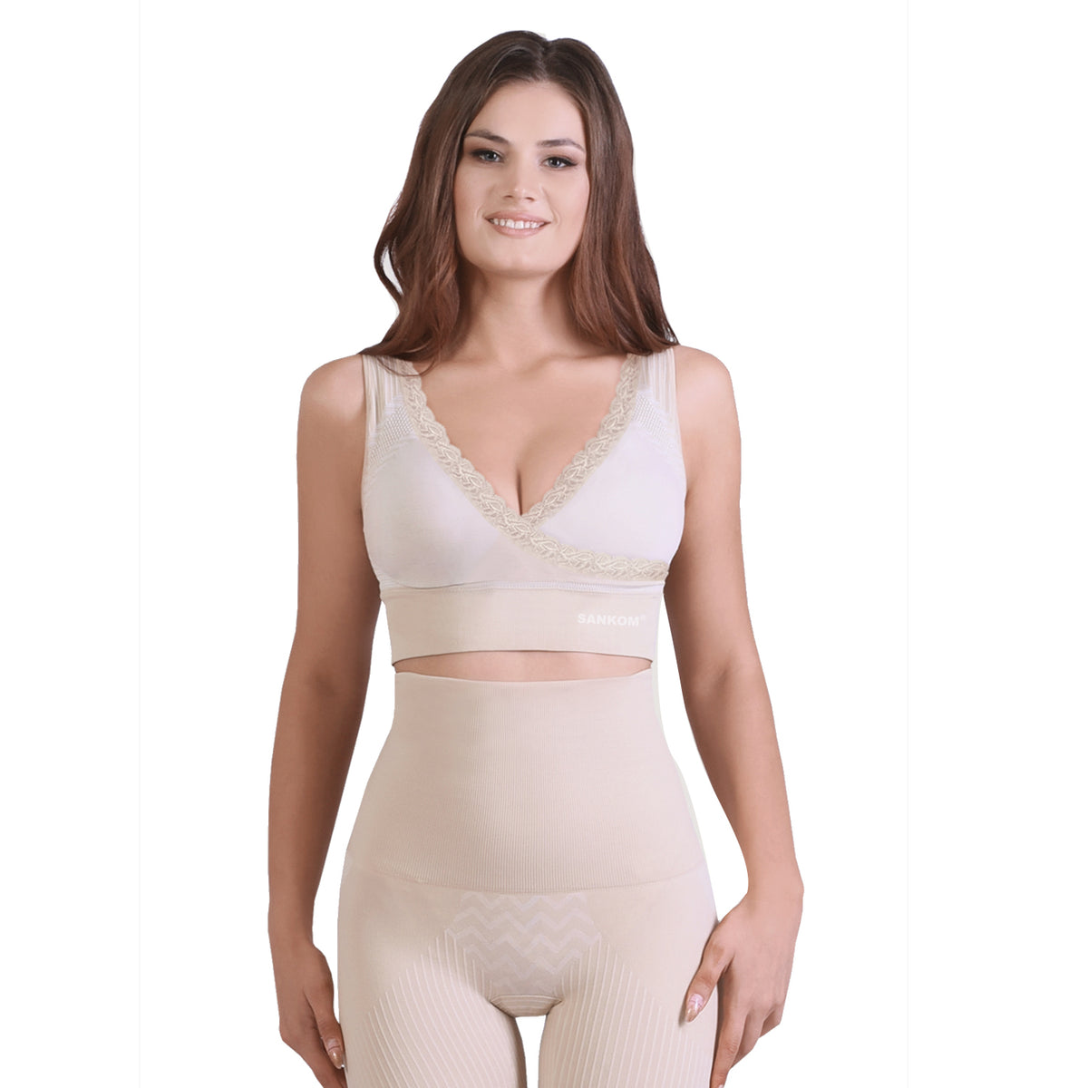 SANKOM SWITZERLAND Patent Support Bra with Lace - Cooling Extra Strong  (Size XXXL 24-26) 7417738 0