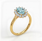 D'Joy - Aquamarine & Natural Cambodian Zircon Halo Ring in 18K Vermeil Yellow Gold Plated Sterling Silver 1.10 Ct._7442089_8