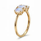 Royal Bali Collection - D'Joy Rainbow Moonstone Trilogy Ring in 18K Vermeil Yellow Gold Plated Sterling Silver 1.62 Ct._7442226_3