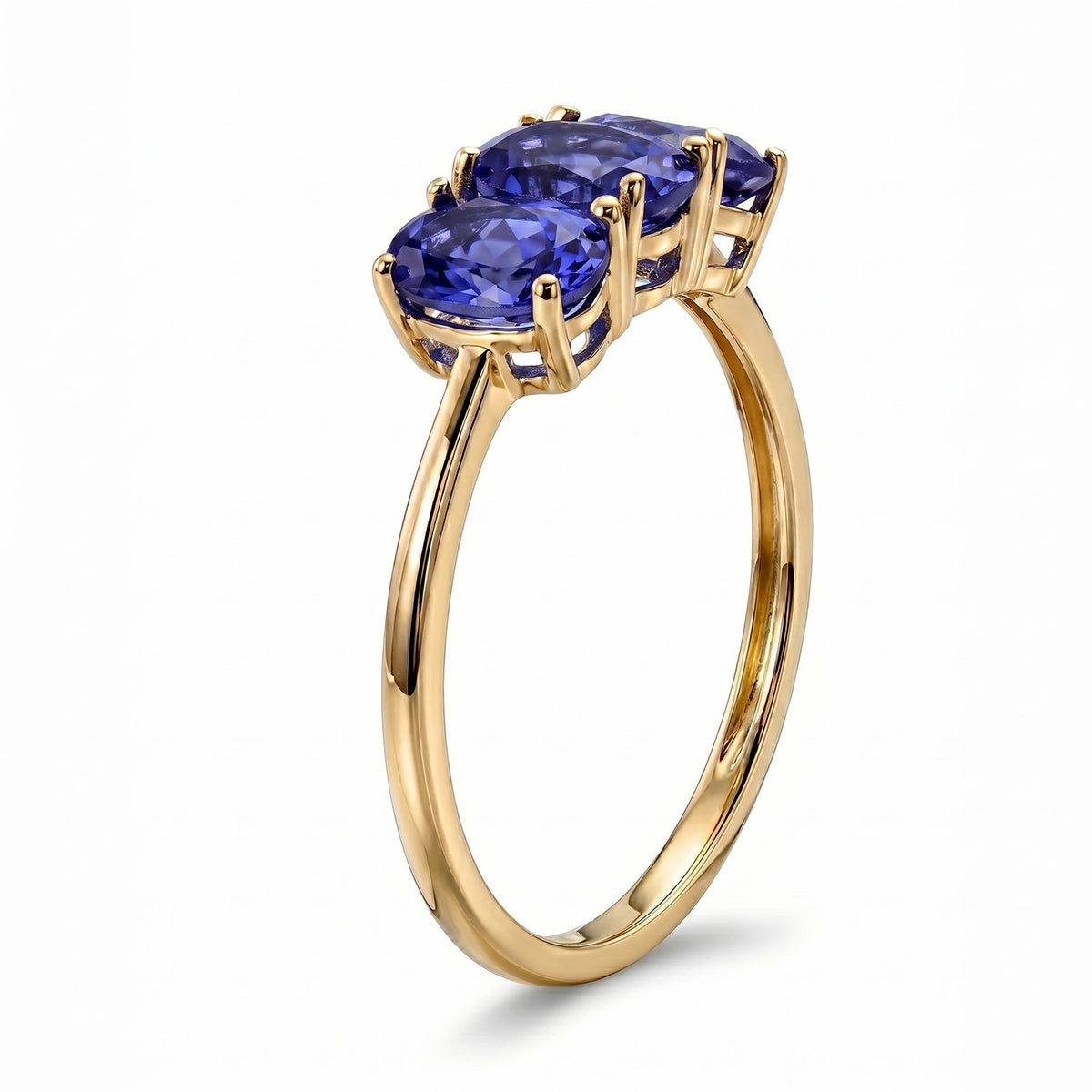 Tanzanite Trilogy Ring in 18K Vermeil Yellow Gold Over Sterling Silver 7442508 4