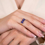 D'Joy -Tanzanite Trilogy Ring in 18K Vermeil Yellow Gold Plated Sterling Silver 1.33 Ct._7442508_6