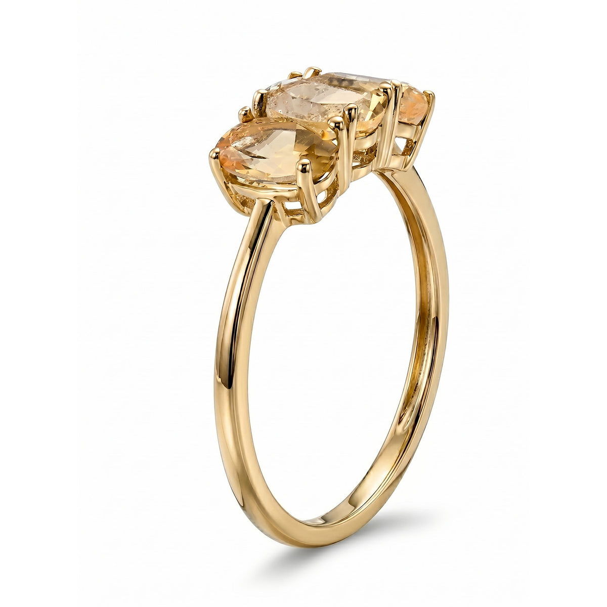 Citrine Trilogy Ring in 18K Vermeil Yellow Gold Over Sterling Silver 7442555 4