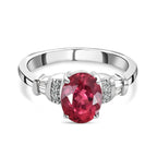 RHAPSODY 950 Platinum AAAA Rubellite and Diamond (VS/E-F) Ring 2.05 Ct, Platinum Wt. 5.60 Gms_7454784
