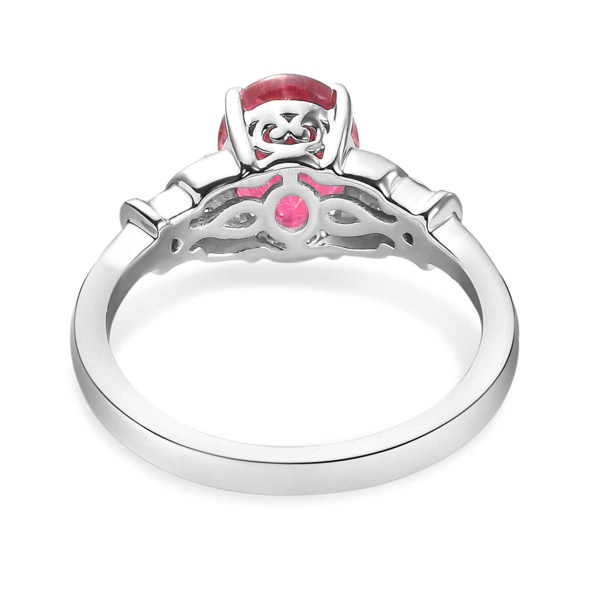 RHAPSODY 950 Platinum AAAA Rubellite Solitaire Ring with VS EF Diamond 2.05 Carat 7454784 5
