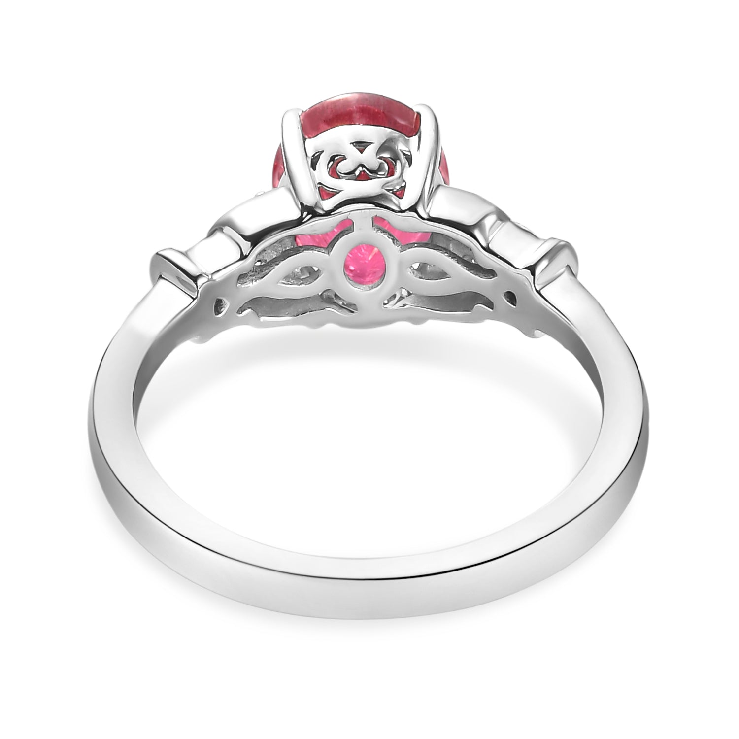 RHAPSODY 950 Platinum AAAA Rubellite Solitaire Ring with VS EF Diamond 2.05 Carat 7454784 5