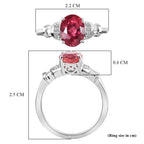 RHAPSODY 950 Platinum AAAA Rubellite and Diamond (VS/E-F) Ring 2.05 Ct, Platinum Wt. 5.60 Gms_7454784_5