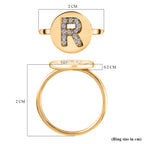 White Diamond Initial-R Ring in 14K Gold Overlay Sterling Silver_7455797_5
