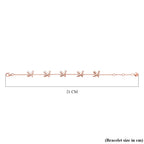 Designer Inspired Close Out Deal- 18K Vermeil Rose Gold Plated Sterling Silver Station Crisscross Bracelet (Size - 7/7.5/8)_7480486_4