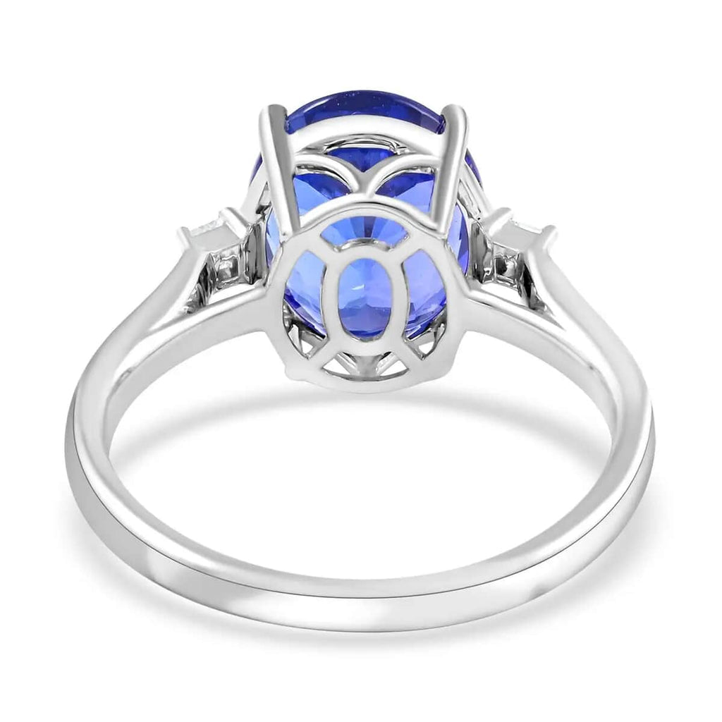 950 Platinum  AAAA  Tanzanite   White Diamond  VS Ring 4.35 ct,  Platinum Wt. 5.01 Gms  4.350  Ct._7480791_4