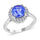 Tanzanite and Diamond Engagement Rings