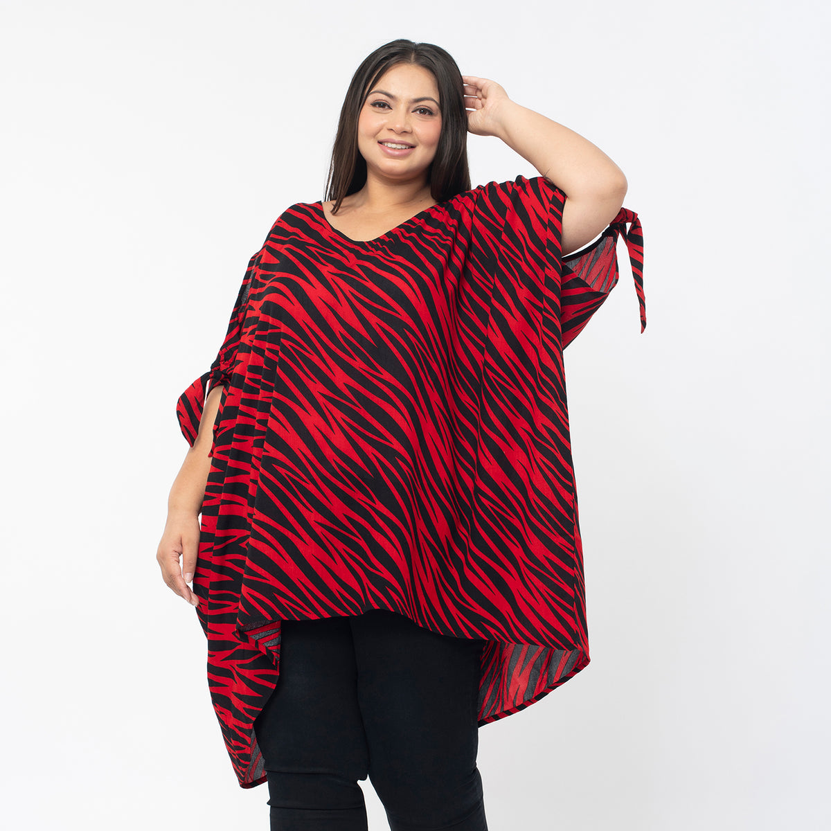 Tamsy Cold Shoulder LongLine Top V32566134 3