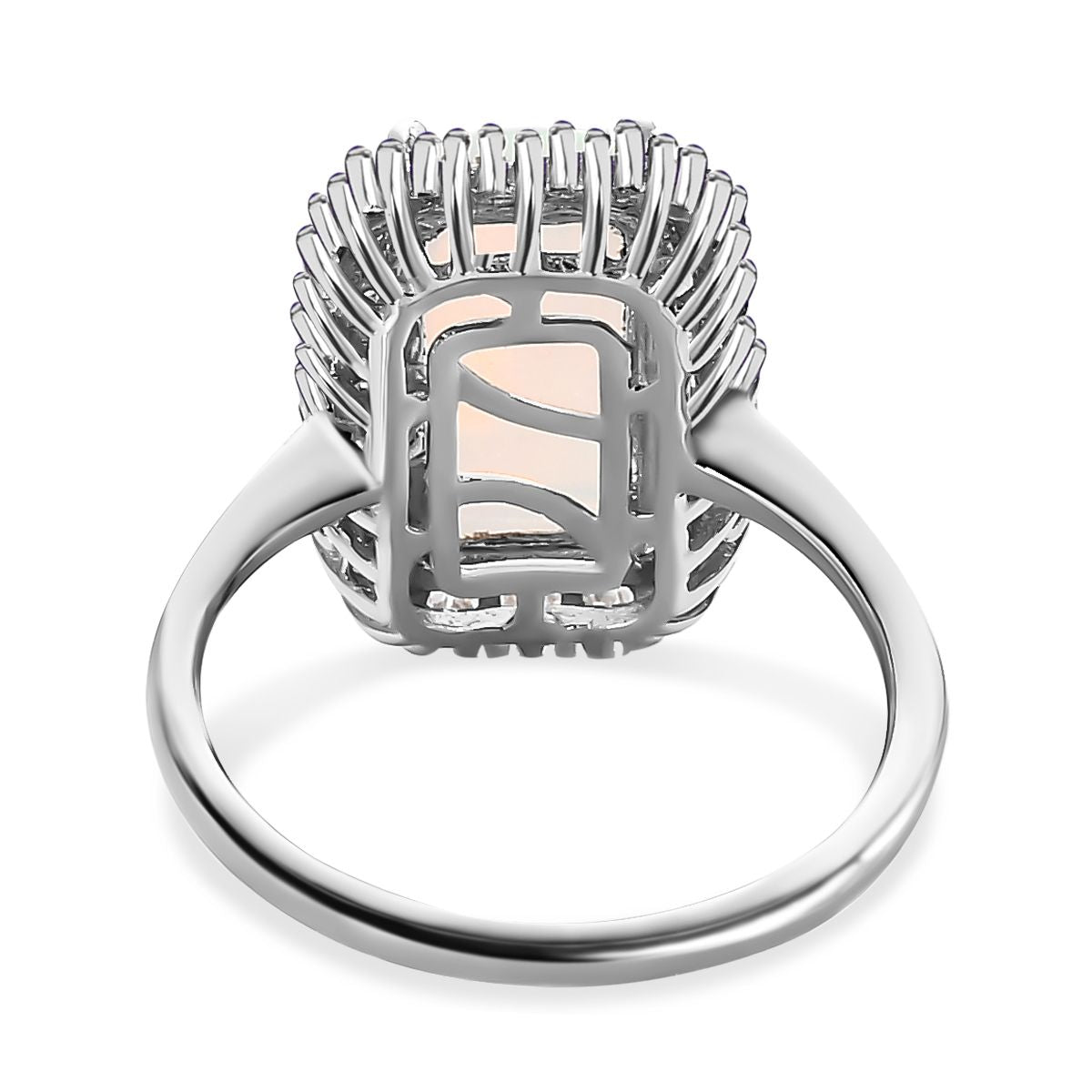 AAA Ethiopian Welo Opal and Diamond Ring in Platinum Overlay Sterling Silver 2.16 Ct. 7485974 5