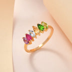 D'Joy - Multi Gemstone Ring in 18K Vermeil Yellow Gold Plated Sterling Silver 1.00 Ct._7486102_1
