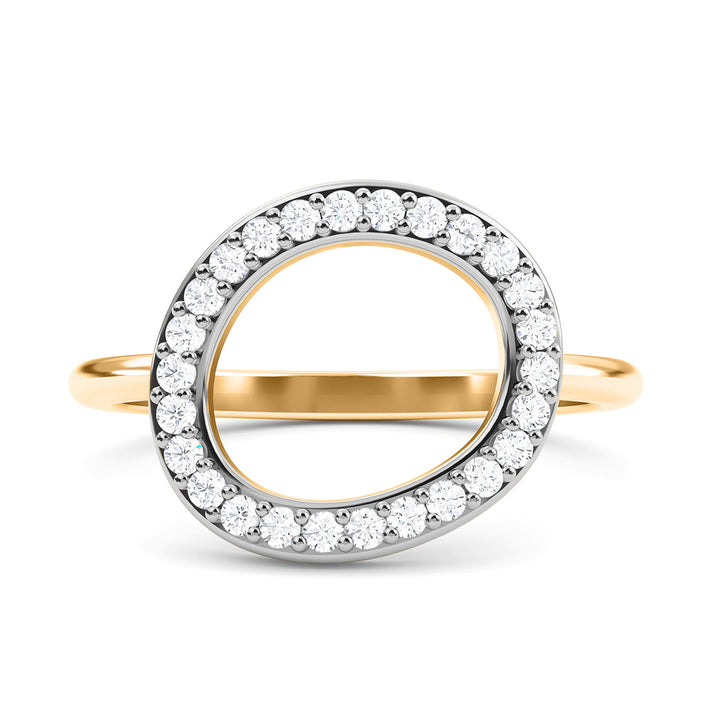 Natural Diamond Circle Ring in 18K Vermeil Yellow Gold Plated Sterling Silver 0.26 Ct. 7486232 1