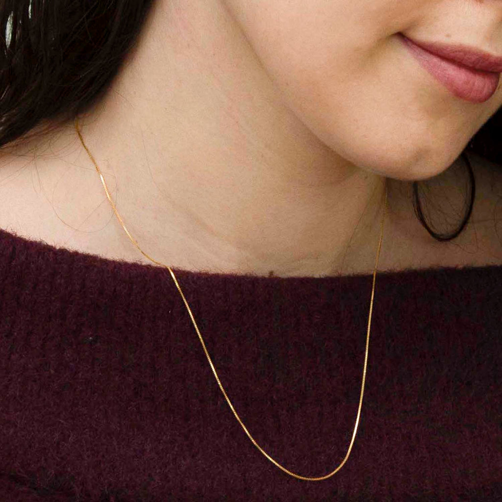9K Yellow Gold  Chain (Size - 18),  Gold Wt. 0.87 Gms_7488701_1