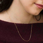 9K Yellow Gold  Chain (Size - 18),  Gold Wt. 0.87 Gms_7488701_1