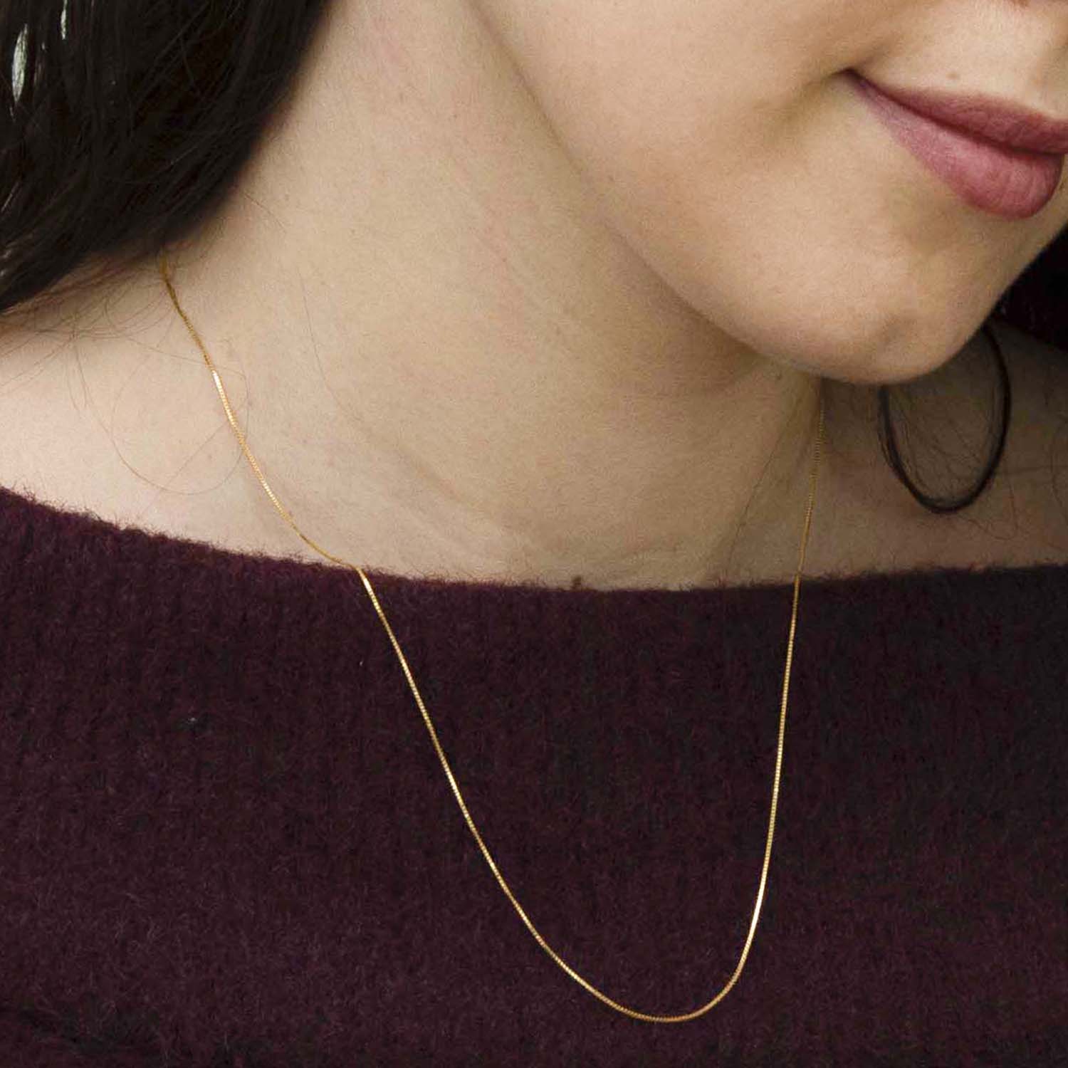 9K Yellow Gold Venetian Box Chain 18 Inch 7488701 2
