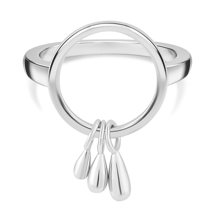 Lucy Q Drip Collection - Rhodium Overlay Sterling Silver Ring 7491521 1