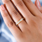 Royal Bali Collection - D'Joy Moissanite Half Eternity Band Ring in 18K Vermeil Yellow Gold Plated Sterling Silver_7505429_2