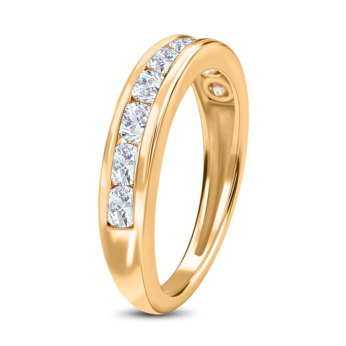 Moissanite Half Eternity Ring in Sterling Silver 7505429 4