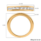 Royal Bali Collection - D'Joy Moissanite Half Eternity Band Ring in 18K Vermeil Yellow Gold Plated Sterling Silver_7505429_5