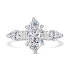 Moissanite Ring in Rhodium Overlay Sterling Silver 2.73 Ct.