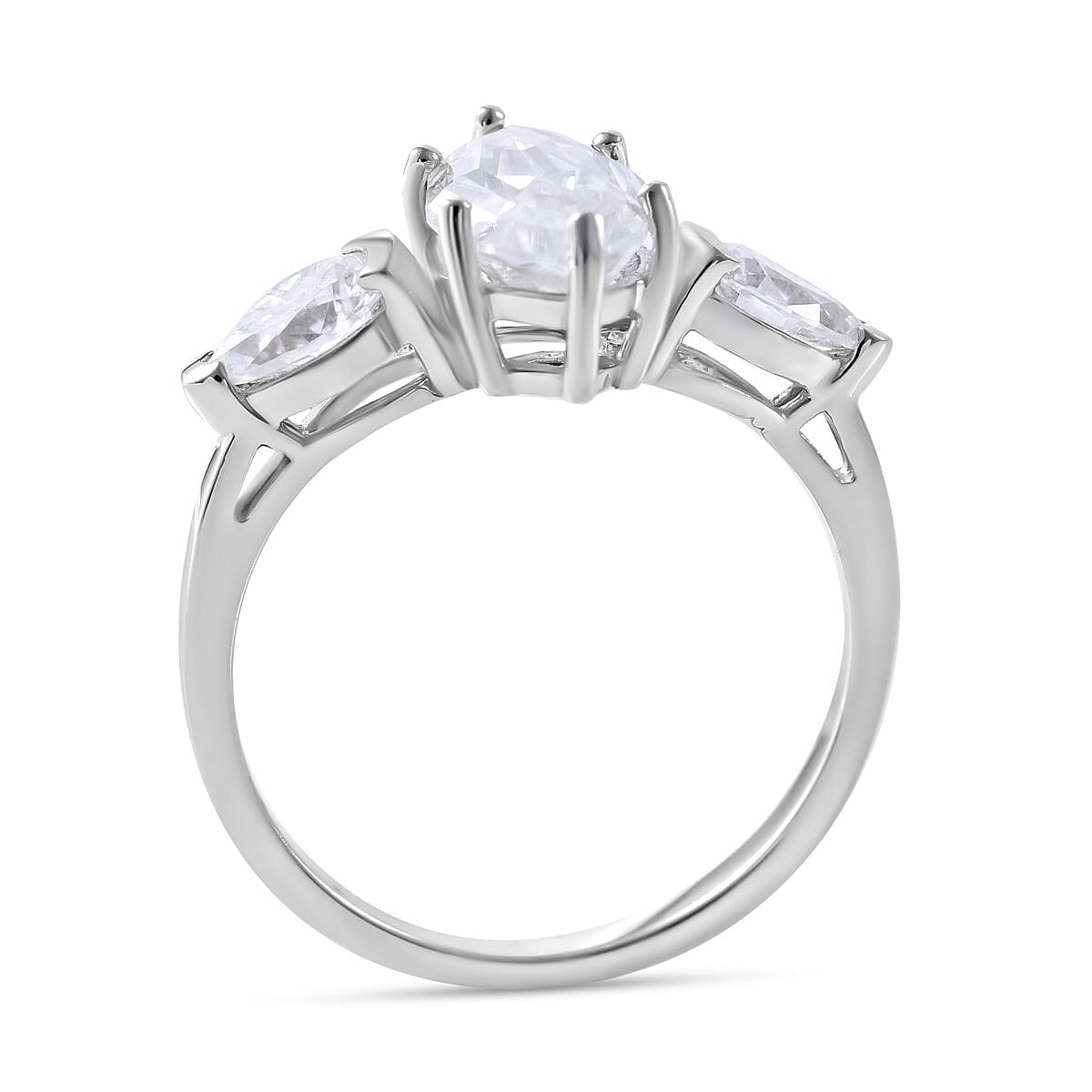 Moissanite Ring in Rhodium Overlay Sterling Silver 2.73 Ct. 7506899 3