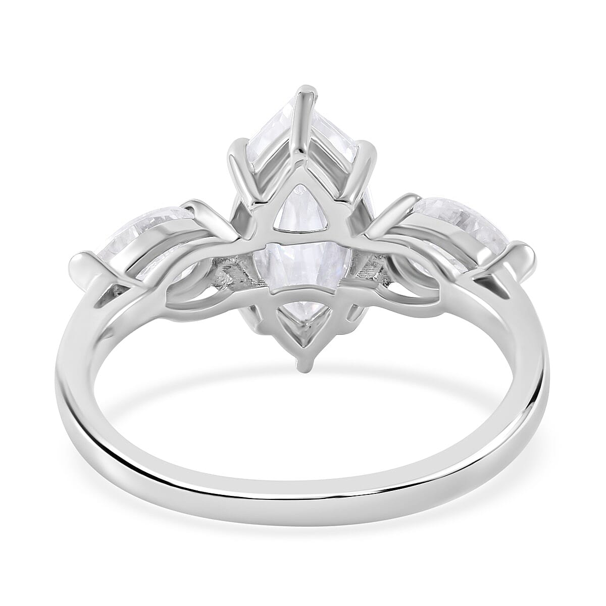 Moissanite Ring in Rhodium Overlay Sterling Silver 2.73 Ct. 7506899 4