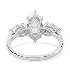 Moissanite Ring in Rhodium Overlay Sterling Silver 2.73 Ct.