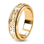 D'Joy - Artisan Crafted Fleur De Lis Spinner Band Ring in 18K Vermeil Yellow Gold Plated Sterling Silver_7507951_3