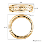 D'Joy - Artisan Crafted Fleur De Lis Spinner Band Ring in 18K Vermeil Yellow Gold Plated Sterling Silver_7507951_5