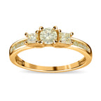 14K Yellow Gold SGL Certified Natural Yellow (Center Dia 0.40 Ct Solitaire) Diamond (I1-I2) Ring 1.00 Ct._7510671