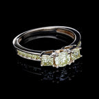 14K Yellow Gold SGL Certified Natural Yellow (Center Dia 0.40 Ct Solitaire) Diamond (I1-I2) Ring 1.00 Ct._7510671_1