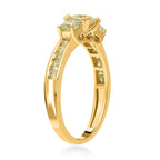 14K Yellow Gold SGL Certified Natural Yellow (Center Dia 0.40 Ct Solitaire) Diamond (I1-I2) Ring 1.00 Ct._7510671_3