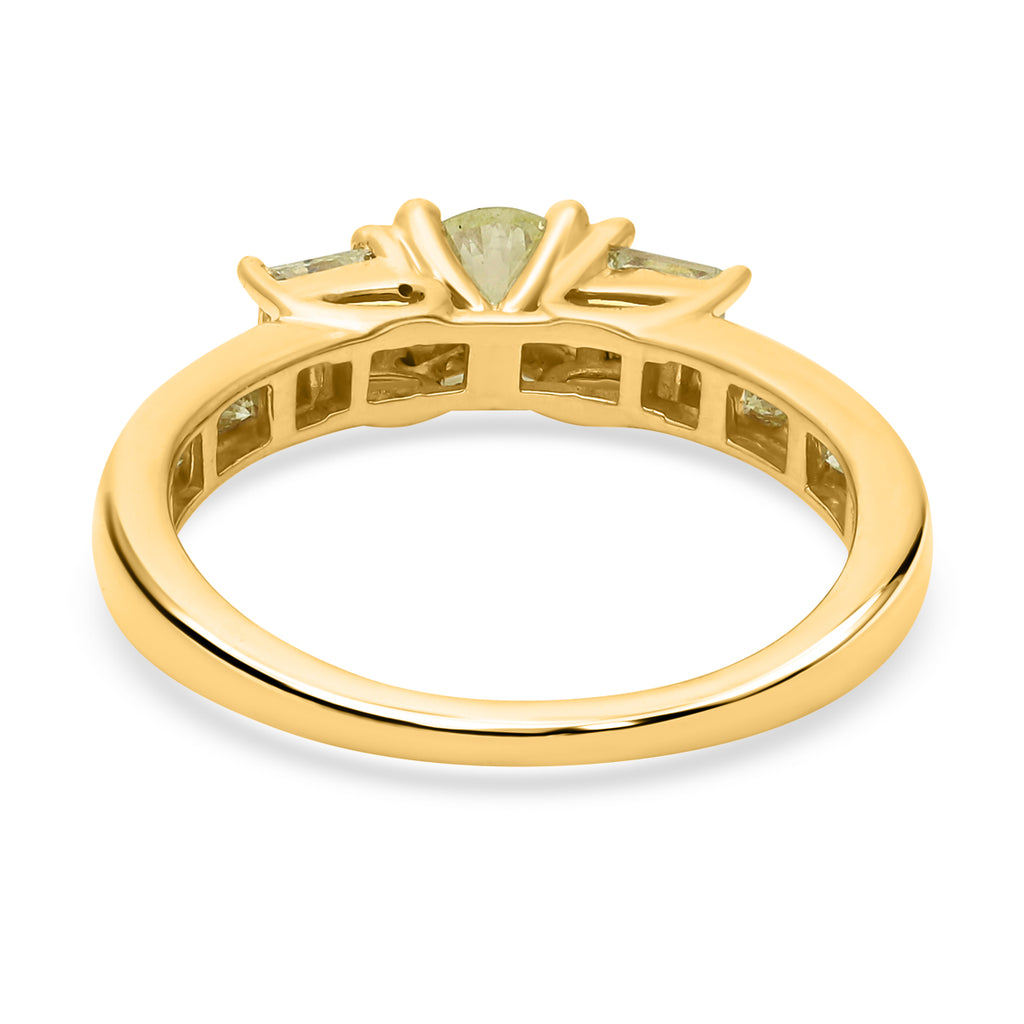 14K Yellow Gold SGL Certified Natural Yellow (Center Dia 0.40 Ct Solitaire) Diamond (I1-I2) Ring 1.00 Ct._7510671_4