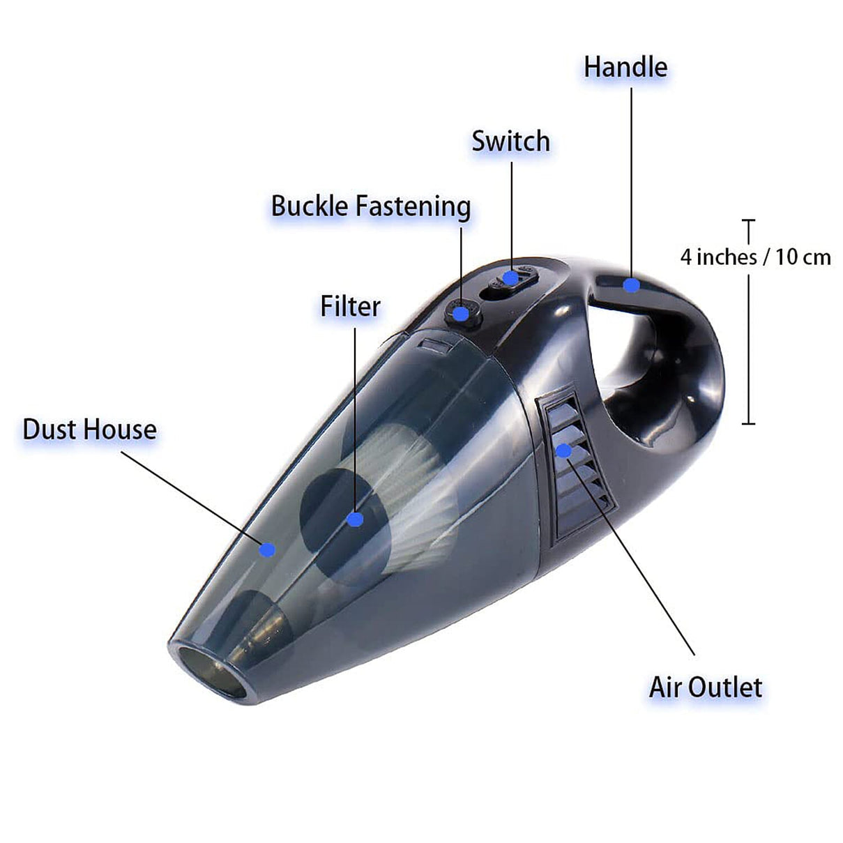 Portable Car Vacuum Cleaner - (Cigarette Lighter Port and 3m Cable) - 12V 7511312 2