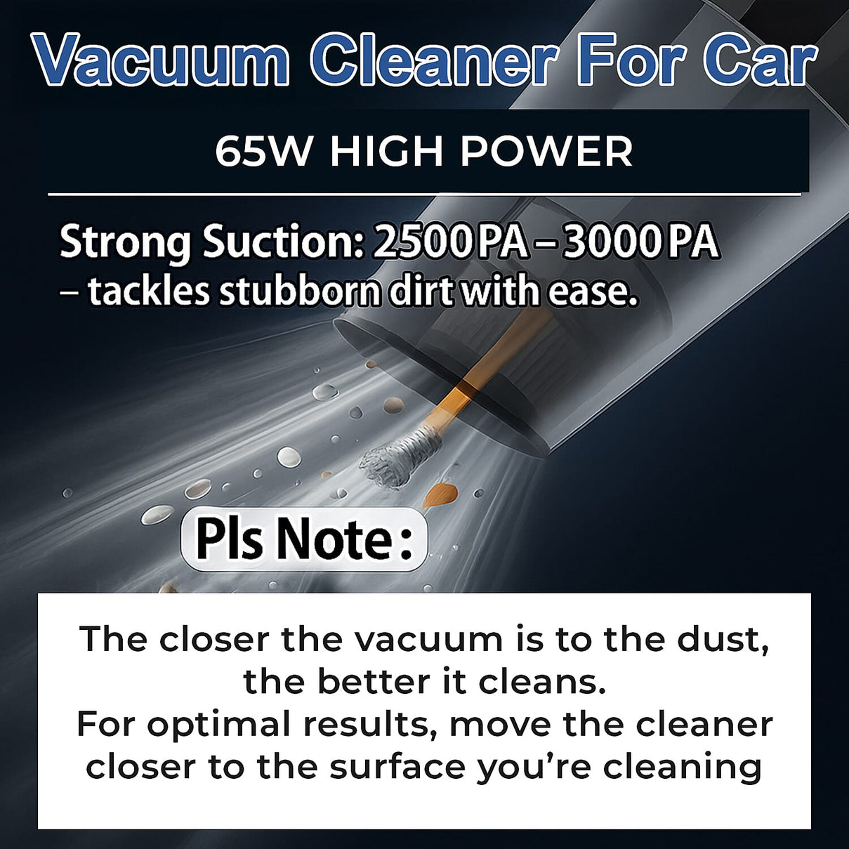 Portable Car Vacuum Cleaner - (Cigarette Lighter Port and 3m Cable) - 12V 7511312 3