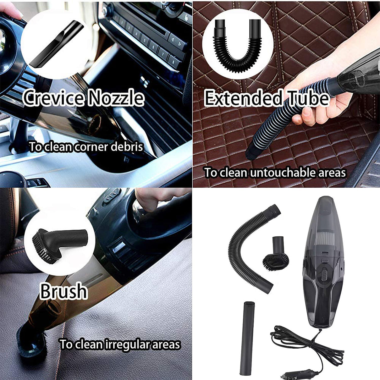 Portable Car Vacuum Cleaner - (Cigarette Lighter Port and 3m Cable) - 12V 7511312 5
