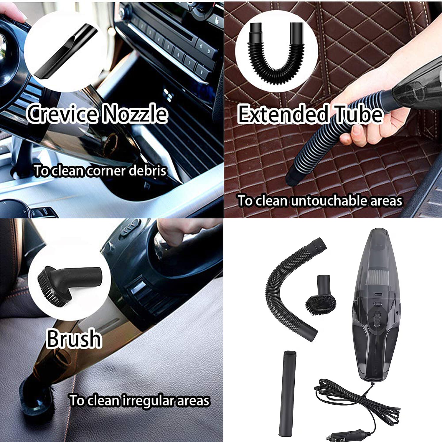 Portable Car Vacuum Cleaner - (Cigarette Lighter Port and 3m Cable) - 12V 7511312 5