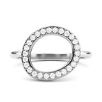 Diamond Band Ring in Rhodium Overlay Sterling Silver 0.260 Ct._7511996