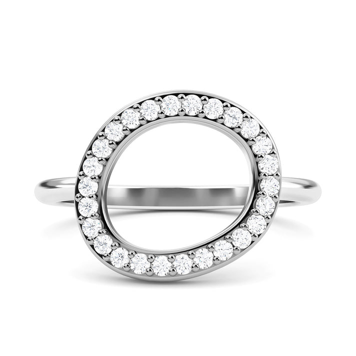 Diamond Band Ring in Rhodium Overlay Sterling Silver 0.260 Ct. 7511996 1