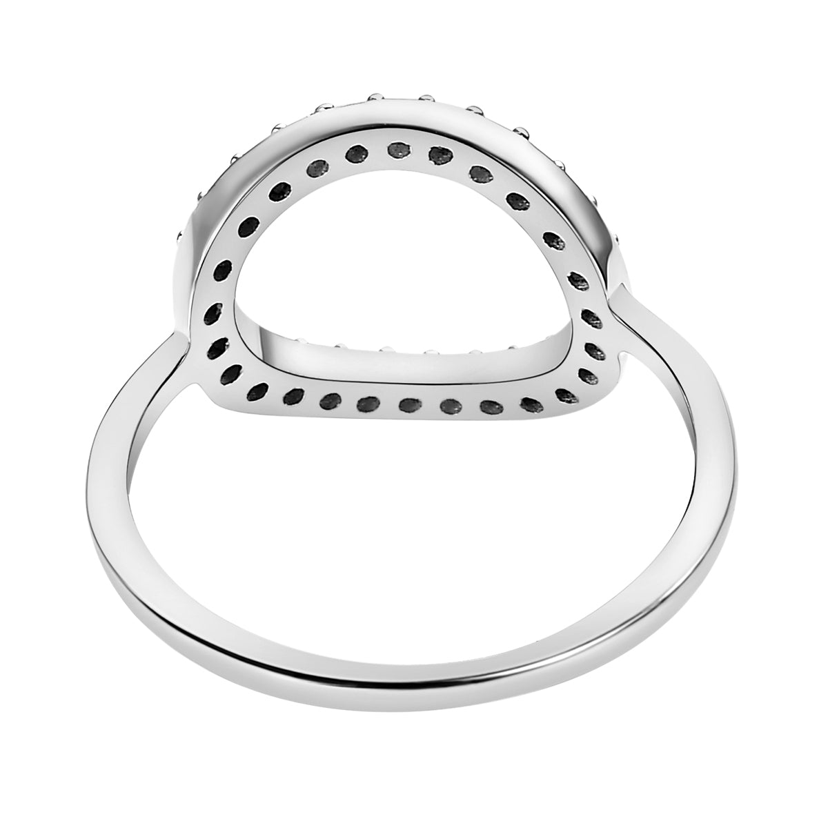 Diamond Band Ring in Rhodium Overlay Sterling Silver 0.260 Ct. 7511996 5